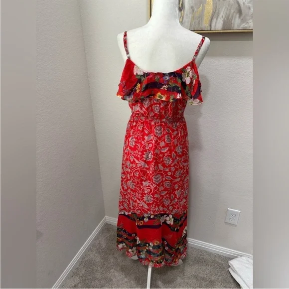 Anthropologie One September Zuri Red Floral Maxi Dress - Picture 6 of 9